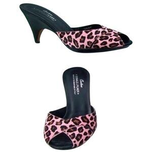 Donald Pliner Animal Gator Leather Hair Calf Shoe Platform Peep Toe NWT $325